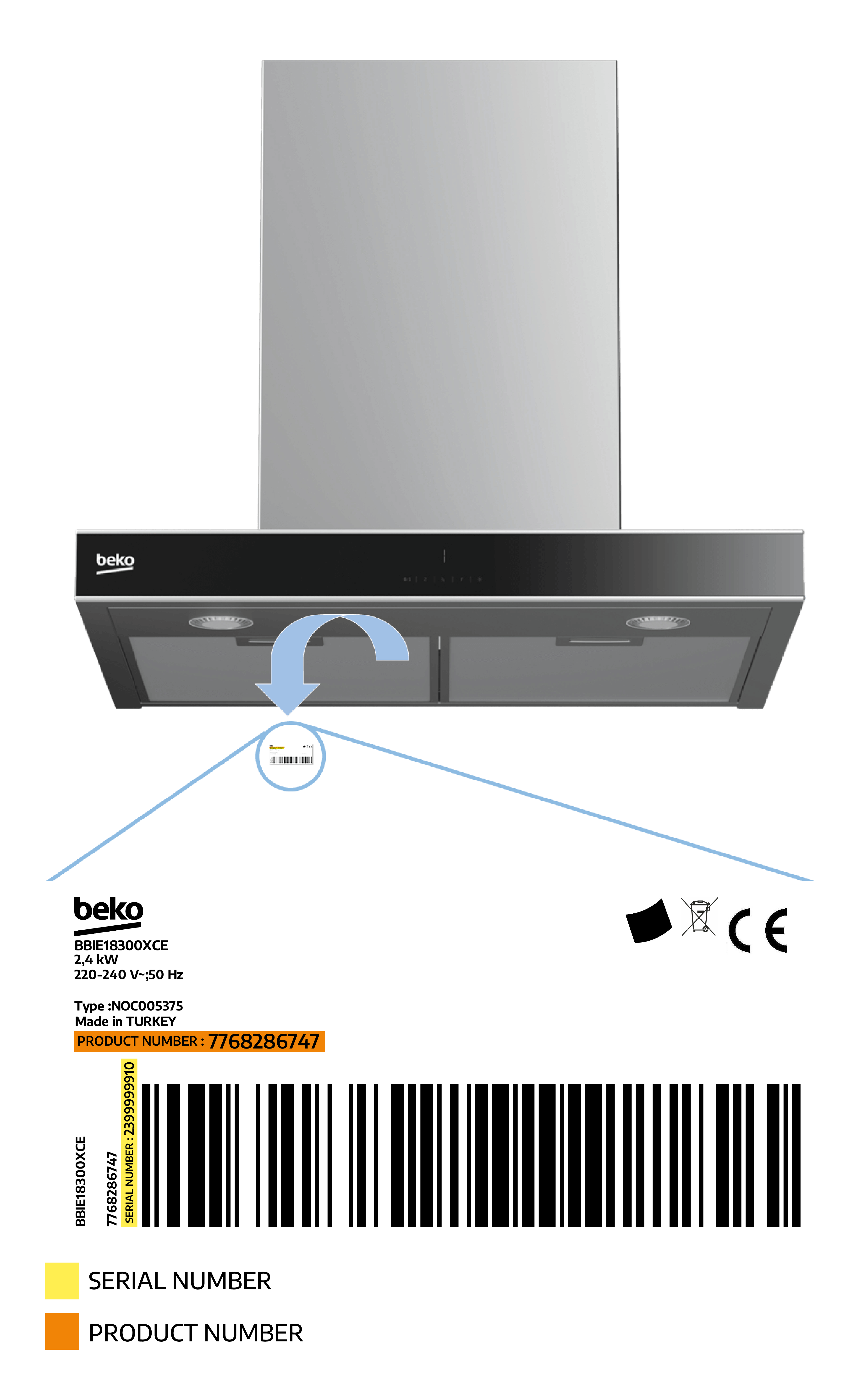 Wall-Mounted Built-in Hoods model number