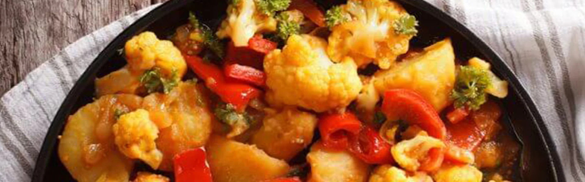 Curry de coliflor y pollo